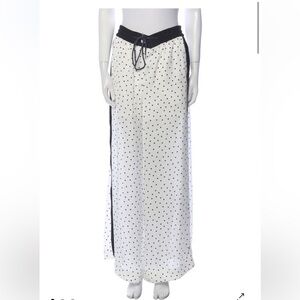 Sacai Black and White Polka Dot Wide-Leg Pants
